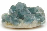 Cubic, Blue-Green Fluorite Crystal Cluster with Phantoms - China #217455-2